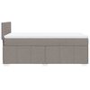 vidaXL Boxspring met matras stof taupe 80x200 cm