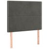 vidaXL Hoofdbord donkergrijs 80x5x118/128 cm Fluweel