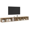 vidaXL Tv-meubelset 3 pcs Artisan Eiken 37 x 35 x 107 cm Bewerkt hout