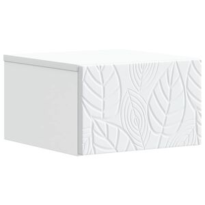 vidaXL Wandbeugel Bedkast Wit 49 x 34,5 x 20 cm Bewerkt hout