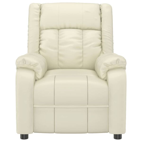 vidaXL Massagestoel kunstleer crèmekleurig