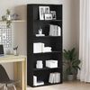 vidaXL Boekenkast Zwart Eiken 80x30x189 cm Engineered Wood