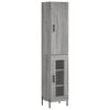 vidaXL Hoge kast 34,5x34x180 cm bewerkt hout grijs sonoma eikenkleurig