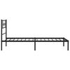 vidaXL Bedframe met hoofdbord metaal zwart 80x200 cm