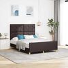 vidaXL Bedframe met hoofdeinde Donkerbruin 160 x 200 cm Stof