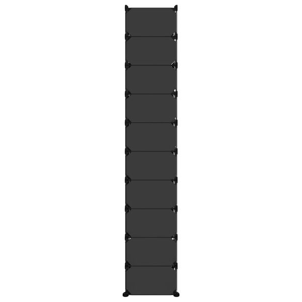 vidaXL Schoenenrek 44x32x174 cm polypropeen zwart