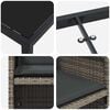 vidaXL Tuin eettafelset met kussen 5 pcs Grijs poly rattan