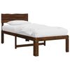 vidaXL Eenpersoonsbed met hoofdbord ROSTOCK Donkerbruin 90 x 200 cm