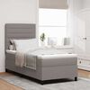 vidaXL Boxspringbed met matras met hoofdeinde Taupe 90 x 200 cm Stof