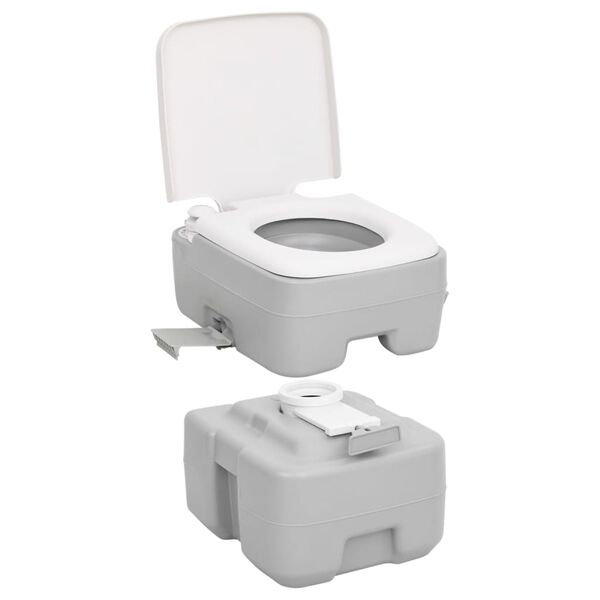 vidaXL Campingtoilet en wasbak draagbaar