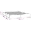 vidaXL Bedframe massief hout wit 140x190 cm