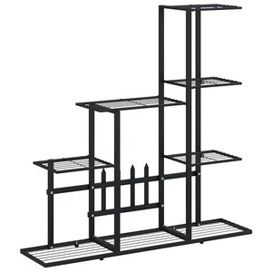 vidaXL Bloemenstandaard 94,5x25x88 cm metaal zwart