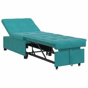 vidaXL Slaapbank Turquoise 194 x 67 x 82 cm Fluweel