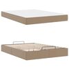vidaXL Bedframe met matras Cappuccino 160 x 200 cm Kunstleer