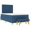 vidaXL Boxspring bed met matras met hoofdeinde Blauw 120 x 190 cm Stof