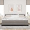 vidaXL Boxspring bed met matras met LED Taupe 200 x 200 cm Stof