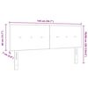 vidaXL LED-hoofdbord met LED -striplichten Zwart 144 cm Stof