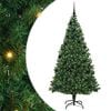 vidaXL Kunstkerstboom Groen 210 cm PVC en Staal en Kunststof