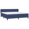 vidaXL Boxspring met matras stof blauw 200x200 cm