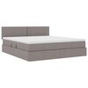vidaXL Opbergbed met matras met matras Taupe 160 x 200 cm Bewerkt hout