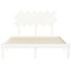 vidaXL Bedframe met hoofdbord massief hout wit