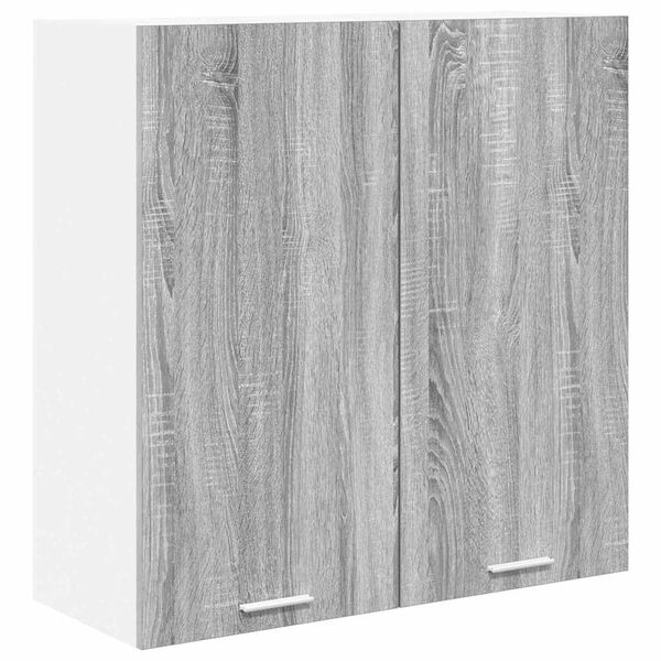 vidaXL Hangkast met opslag Grijs Sonoma 80 x 31 x 80 cm Bewerkt hout