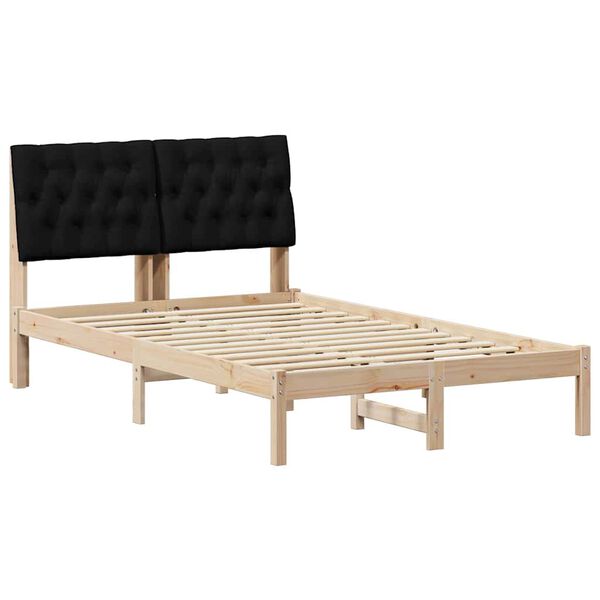 vidaXL Bedframe met Gevoerd Hoofdgedeelte Bruin 120 x 190 cm