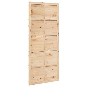 vidaXL Schuifdeur 100 x 2,5 x 208 cm Massief grenenhout Naturel