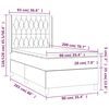 vidaXL Boxspring met matras en LED stof zwart 90x200 cm