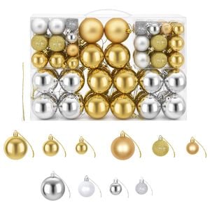 Kerstballen 100 st zilverkleurig/goudkleurig