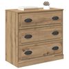 vidaXL Dressoir Artisan Eiken 70 x 35,5 x 67,5 cm Bewerkt hout
