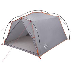 vidaXL Tunneltent Grijs en Oranje 2-persoons