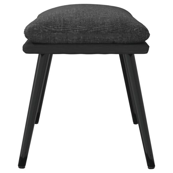 vidaXL Voetenbank 45x29,5x35 cm stof en kunstleer donkergrijs