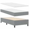 vidaXL Boxspring bed met matras Lichtgrijs 80 x 200 cm Stof