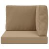 vidaXL Buiten bankkussen 3 pcs Taupe Polyester