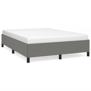vidaXL Bedframe zonder matras stof donkergrijs 140x200 cm