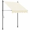 vidaXL Luifel uittrekbaar 200x115 cm stof en staal cr&egrave;mekleurig