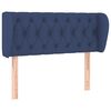 vidaXL Hoofdbord met randen 93x23x78/88 cm stof blauw