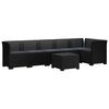 vidaXL 6-Zits Tuin Sofa met Kussens Rattan Look PP Antraciet
