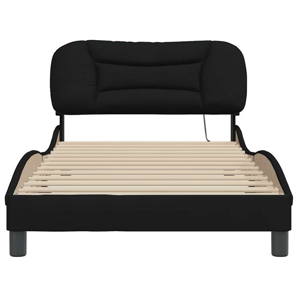 vidaXL Bedframe zonder matras "Hvar" 100x200 cm stof zwart