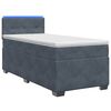 vidaXL Boxspring Bed met Matras en LED Donkergrijs 80 x 200 cm fluweel