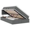 vidaXL LED Opslagbed met Matras Donkergrijs 120 x 190 cm Stof