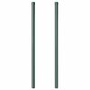 vidaXL Hekpalen 2 pcs Groen 110 cm Poedergecoat staal