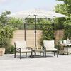 vidaXL Parasol met stalen paal 300x200x250 cm wit