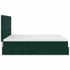 vidaXL Ottoman bed met matrassen 200x200cm fluweel donkergroen