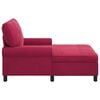 vidaXL Chaise Lounge met kussen Wijnrood 91 x 157 x 91 cm Fluweel