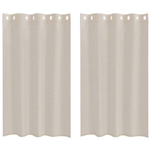 vidaXL Voile Gordijn 2 st Zand 175 x 140 cm Polyester