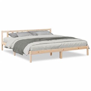 vidaXL Bedframe extra lang zonder matras massief grenenhout 180x210 cm