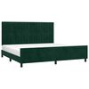 vidaXL Bedframe zonder matras 200x200 cm fluweel donkergroen