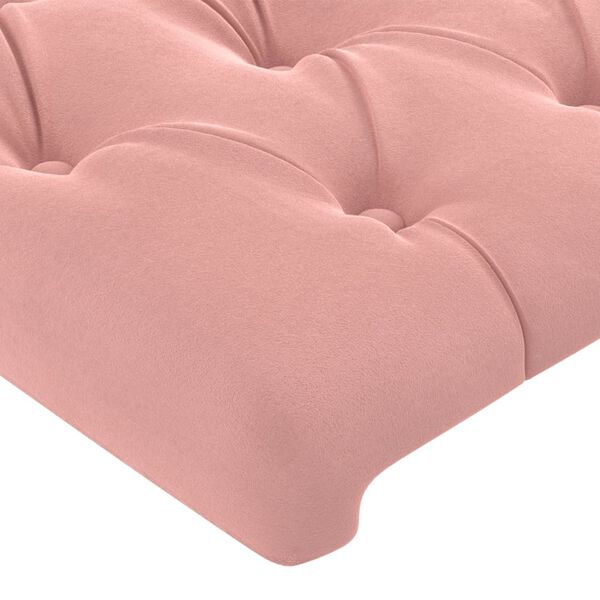 vidaXL Hoofdbord 90x7x78/88 cm fluweel roze